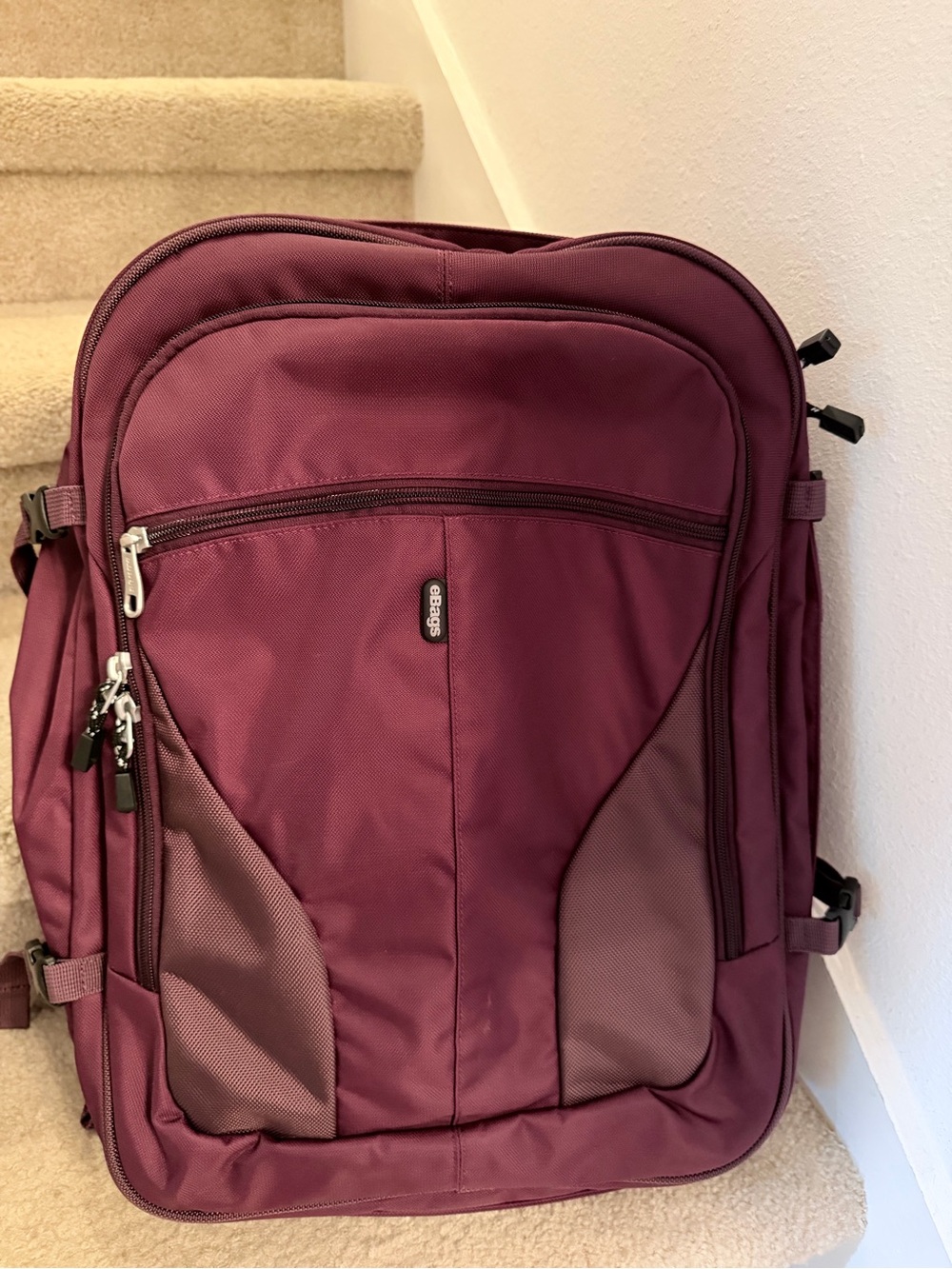 Burgundy Travel EBAGS Backpack for Men - Spacious Everyday Carry